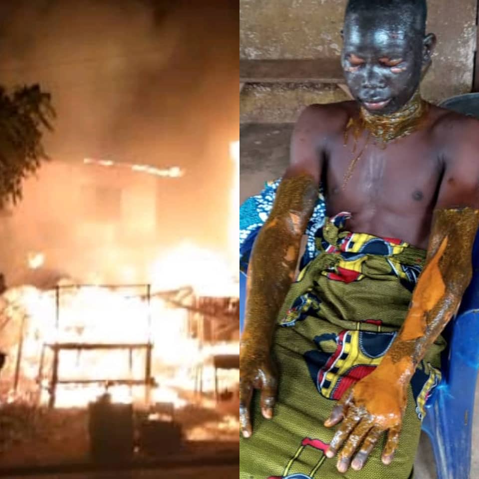 Properties worth millions of naira destroyed as fire razes Auchi Polytechnic staff’s building