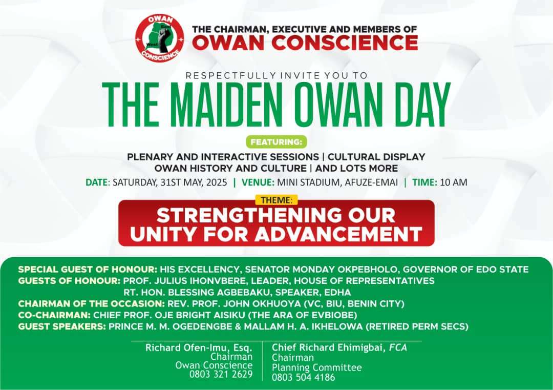 Owan Set to Make History as socio-cultural group hosts Owan Day celebration in Afuze