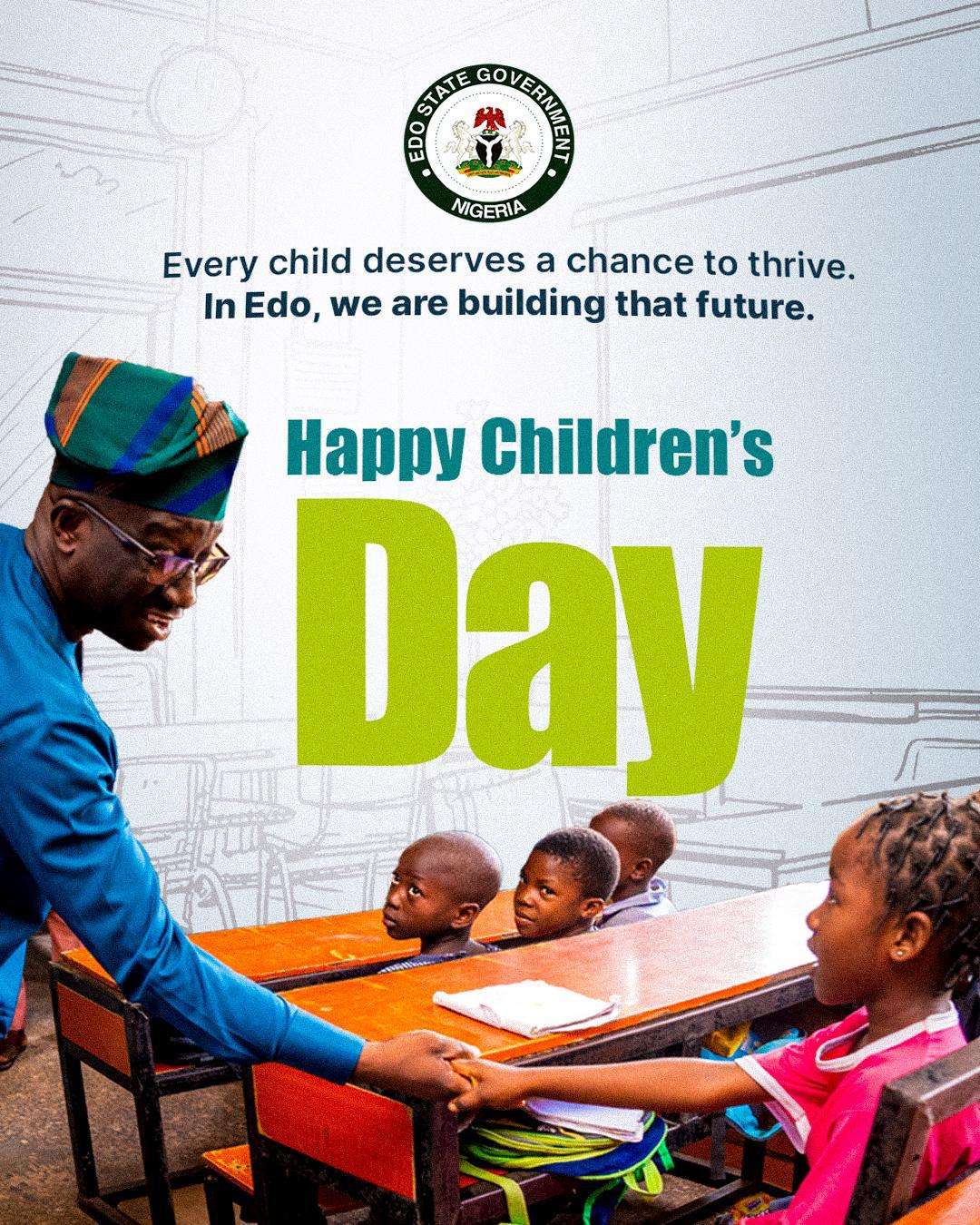 Children’s Day: Gov Okpebholo Urges Parents to Shield Children from Cultism