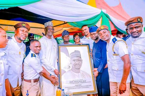 Governor Sule Commissions NASWAMSA DG’s Office, Unveils Waste Management Equipment in Karu