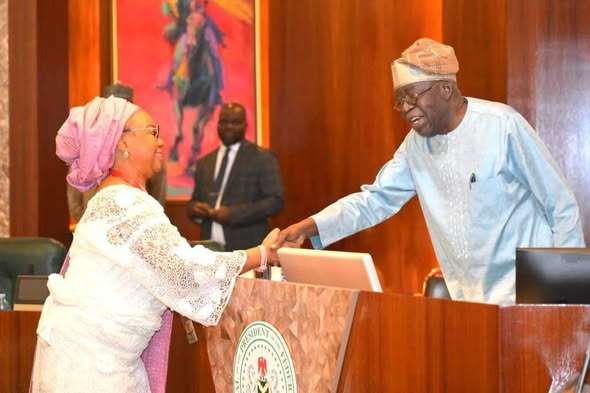 President Tinubu Swears in FCC Chairman Hulayat Omidiran