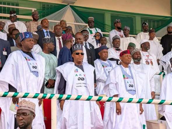 Shettima, Uba Sani Lead APC Heavyweights to Welcome Yusuf as Kano Governor Defects