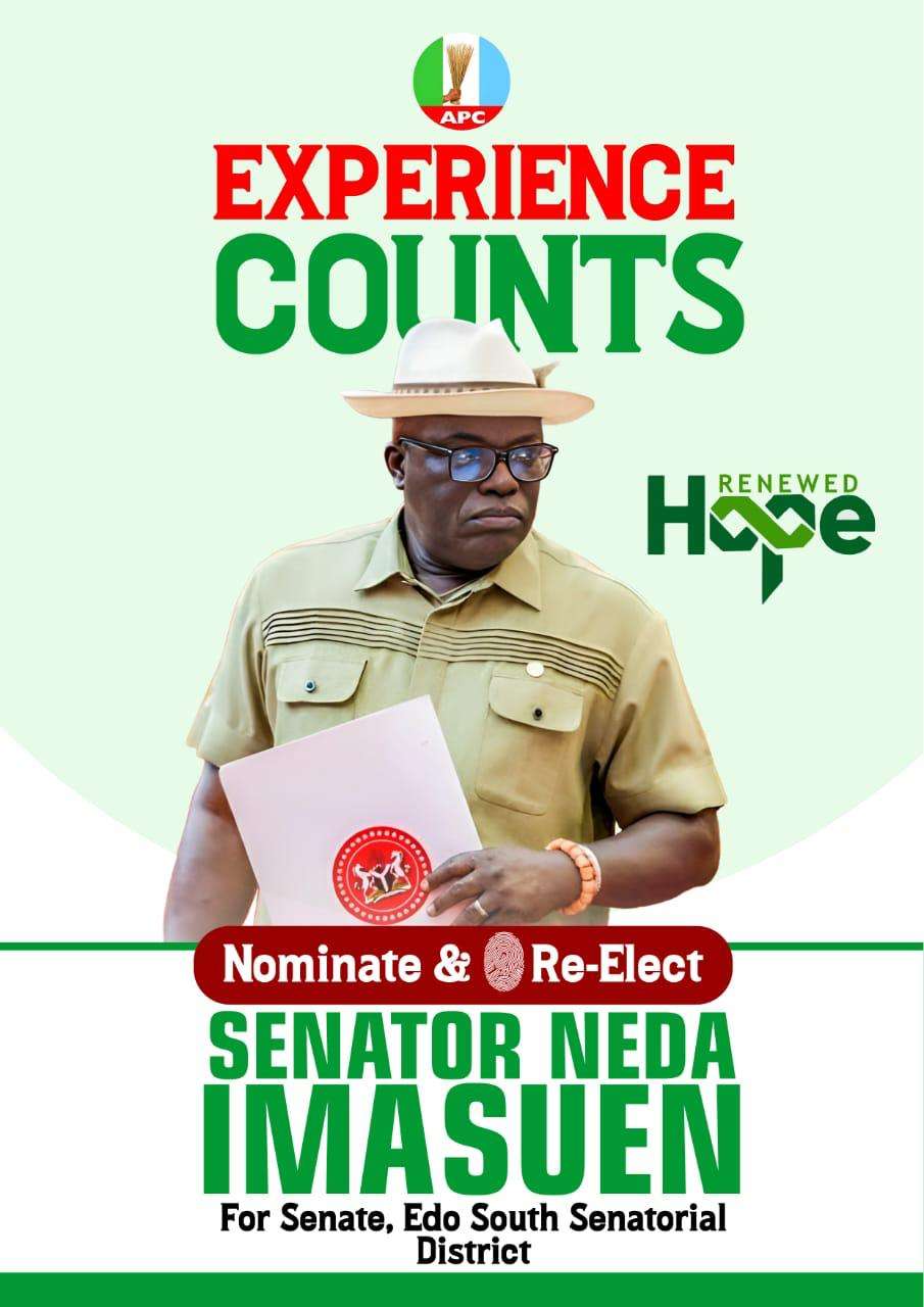 Edo South 2027: Why Senator Neda Imasuen Deserves Another Mandate — A Call for Unity and Continuity