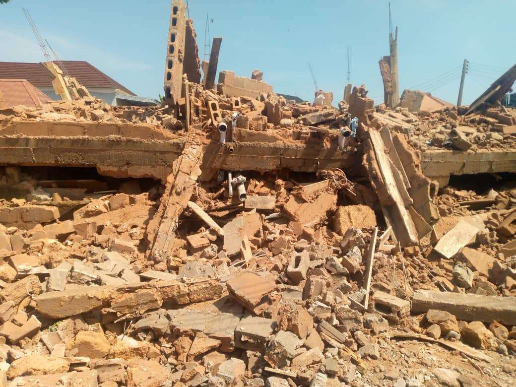 How Substandard Materials Brought Down Benin Two-Storey Building in Dead of Night