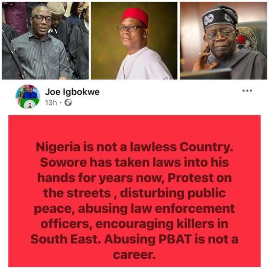 ‘Abusing Tinubu Is Not a Career’ — Joe Igbokwe Mocks Sowore Over Kuje Prison Remand