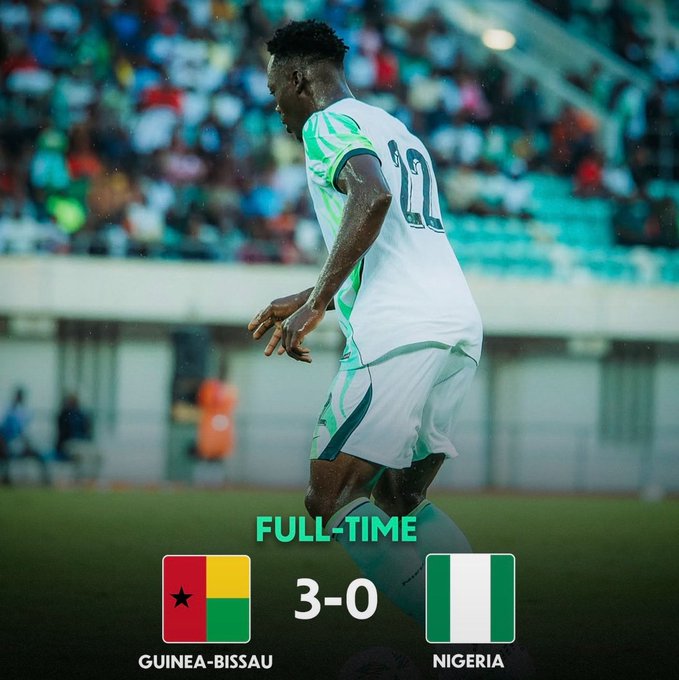 AFCON 2027 Qualifiers: Guinea-Bissau Thrash Super Eagles 3-0