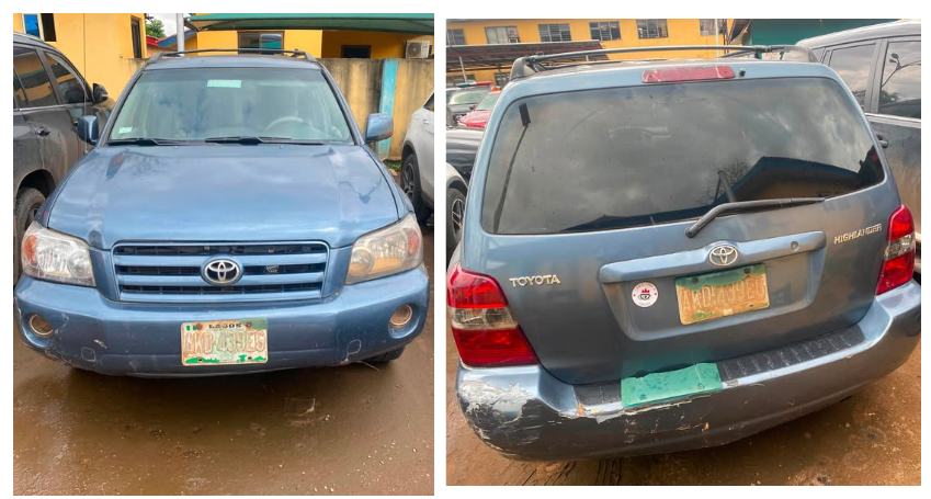 Police Recover Stolen Toyota Highlander, Close In on Robbery Syndicate in Edo