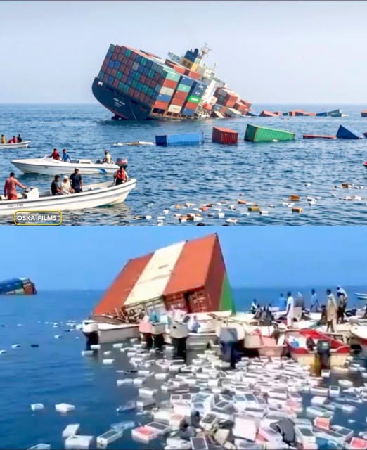 iPhones, Millions in Cargo Lost at Sea as Floating Containers Trigger Alarm After Ship Sinks Near Strait of Hormuz